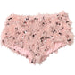 Sweet 2-Piece Set Women Backless Edible Tree Fungus Lace-Up Ruched Hollow Thin Tank Top+Furry Sequins Shorts Clubwear