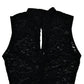 See Through Lace Sexy Black Dresses Women 2024 Hollow Out Sleeveless High Split Long Dress Party Club Outfits