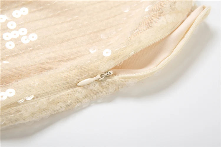 Chic See Through 2 Piece Set Women Y2K Bat Long Sleeve Crop Top+Sequins Applique Skirt Skinny Street Party Sexy Clubwear