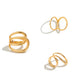 5 Styles Creative Unique Irregular Twisted Wave Rings Women Vintage Geometric Adjustable Finger Ring New Year Jewelry
