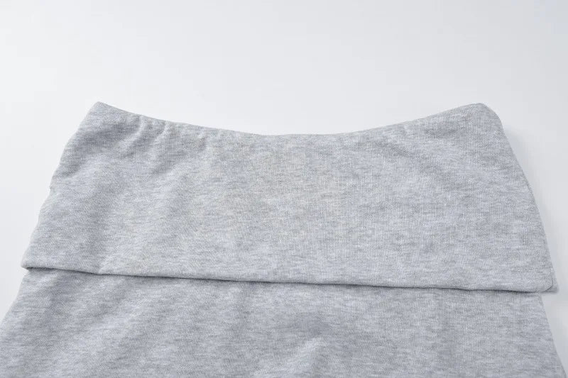 Corset Sweatshirts Woman 2 Piece Set Lace Up Backless Off Shoulder Long Sleeve Top and Shorts Tracksuits Y2k