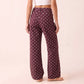Women High Waist Polka Dot Wide Leg Jeans Button Fly Loose Flared Denim Trousers Vintage Casual Streetwear Pants