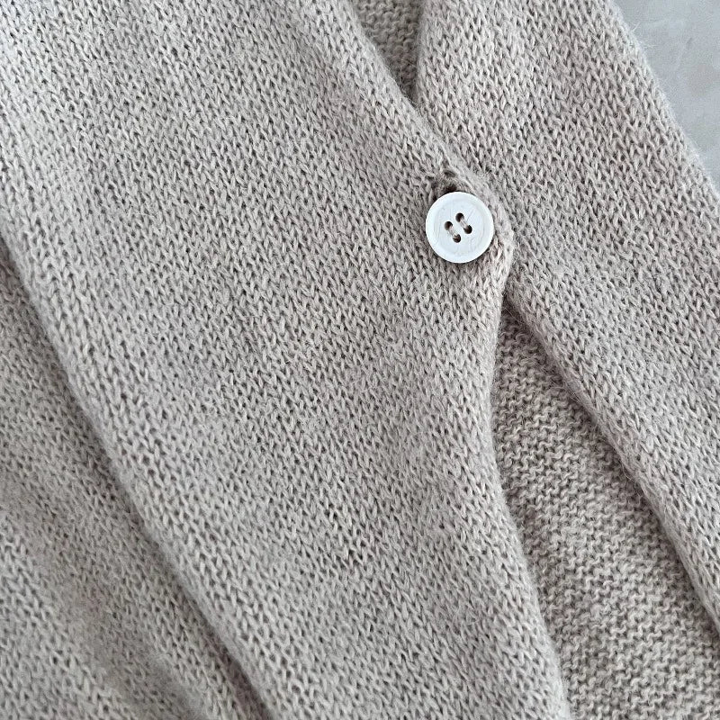 Knitted Shrug Cross Backless Sweater Casual Long Sleeve Off The Shoulder Top for Woman Clothing