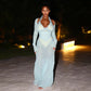 See Through Lace Dress for Woman Elegant Sexy Long Sleeve Maxi Dresses Beach Vacation Outfits