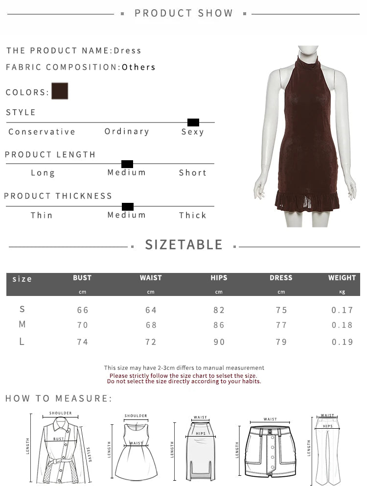 Backless Dress Women Backless o-Neck Solid Thin Folds Sleeveless Sexy Midnight Summer Trend Party Street Bodycon
