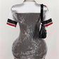 Sexy See Through Mini Dress Women Jacquard Lace Digital Print Patchwork Stretch Coquette Party Club Trend Bodycon