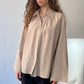 Y2K Vintage Long Sleeve Blouse Stripes Collared Shirts Striped Button Down Shirt Women Oversized Trendy Fall Y2K Clothes