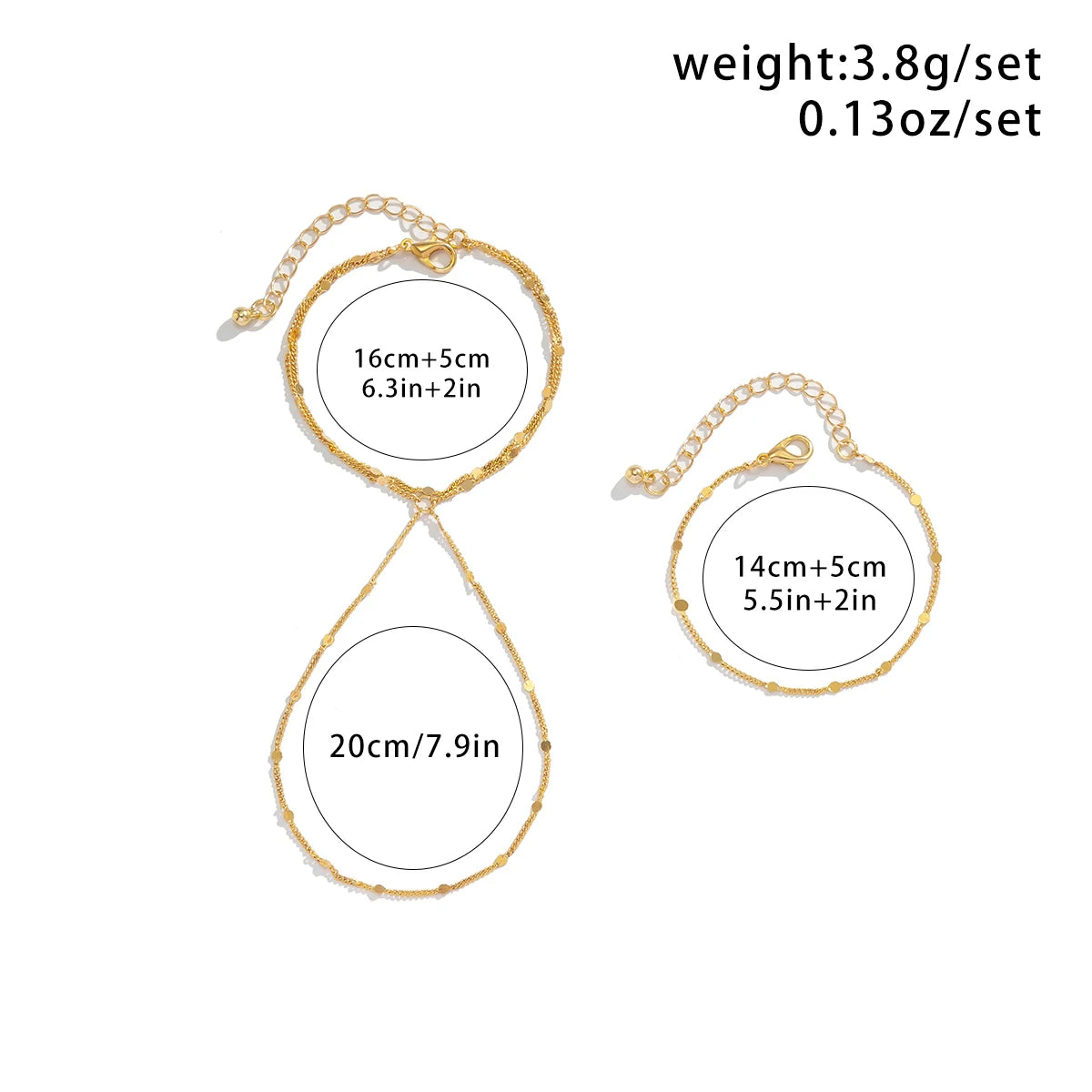 Multilayer Vintage Connected Finger Ring Bracelets for Women Simple Ball Beads Link Chains Hand Harness Bangles Party Jewelry