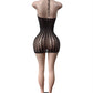 Sleeveless See Through Jacquard Dress Women Sexy Backless Halter Bandages Trend Fashion Midnight Club Street Bodycon