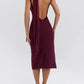 Elegant Flower High Split Sexy Midi Dress For Women Two Layer Mesh Sleeveless Backless Bodycon Club Dress Party Outfits