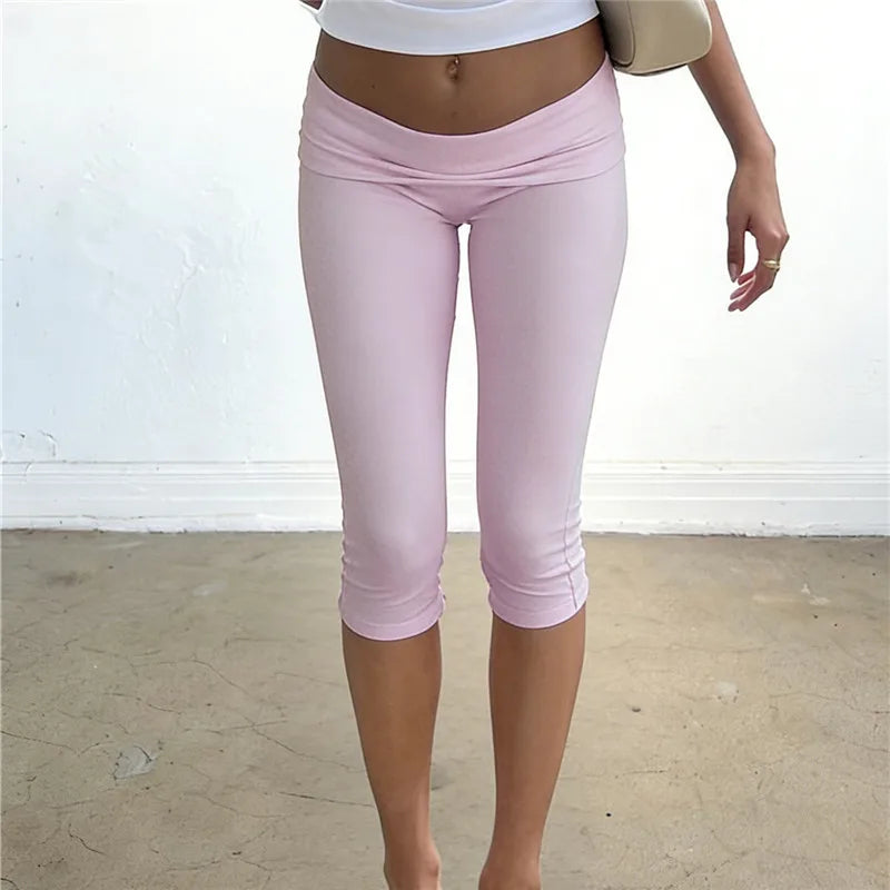 Women's High Waist Capri Leggings Stretch Yoga Pants Fitness Trousers Casual Sports Activewear for Running Gym Workout