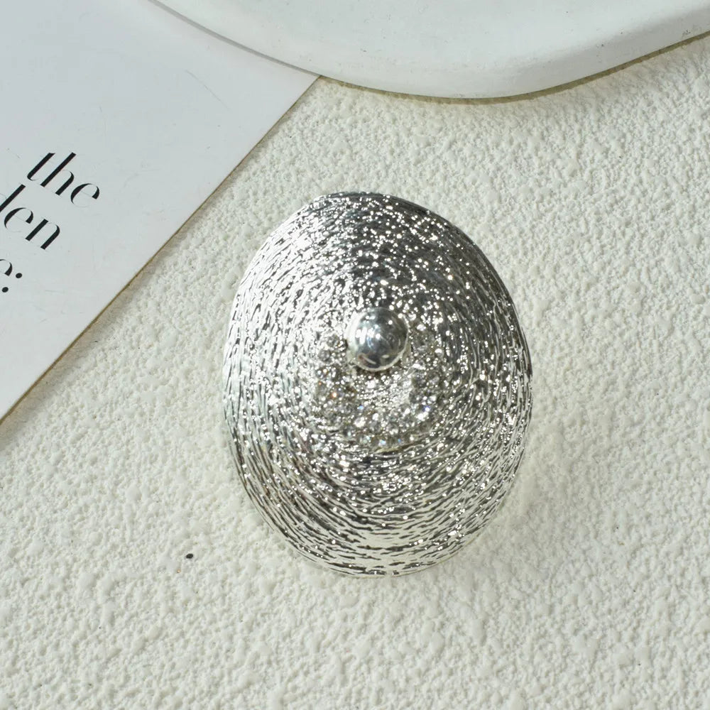 1PC New Vintage Alloy Golden/Silver Plated Oval Style Open Ring For Women Fashion Jewelry Accessories