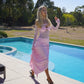 Off Shoulder Long Sleeve High Split Maxi Dresses Woman See Through Lace Patchwork Long Dresses Luxury