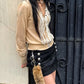 Metal Ring Skirt Women Double-Breasted Tie-Dye Print Folds Sexy Midnight Summer Fashion Music Festival Streetwear