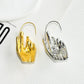 1PC Novelty Design Metal Hand Left Earcuff Dangle Earrings For Women Jewelry Fashion Show Statement Earrings Accessories