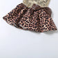 Fashion Sequin Patchwork Leopard 3 Piece Set Women Belt Metal Buckle Vest+Bow Ruffled Skirts+Short Trend Party Clubwear