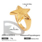 18K Gold Plated Stainless Steel Geometric Fashion Ring Waterproof Anti Allergic colorfast Fashion Jewelry Unisex 2024