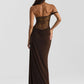 One Shoulder Lace See Through Sexy Maxi Dress Women Gown Fashion Off-shoulder Sleeveless Backless Club Long Dresses