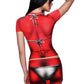 Sexy Fashion Bikini Print 2 Piece Set Woman O-Neck Short Sleeve Crop Tops+Mini Skirts High Street Style Classic Suit