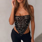 Women's Multi Way Wear Crochet Sequin Wrap Skirt Asymmetrical Hem Knit Beach Cover Up Skirt Summer Vacation Swimwear Cover Up