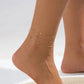 Boho Summer Beach Thin Chain Anklets for Women New Trend Vacation Simple Bowknot Ankle Chains Barefoot Foot Jewelry