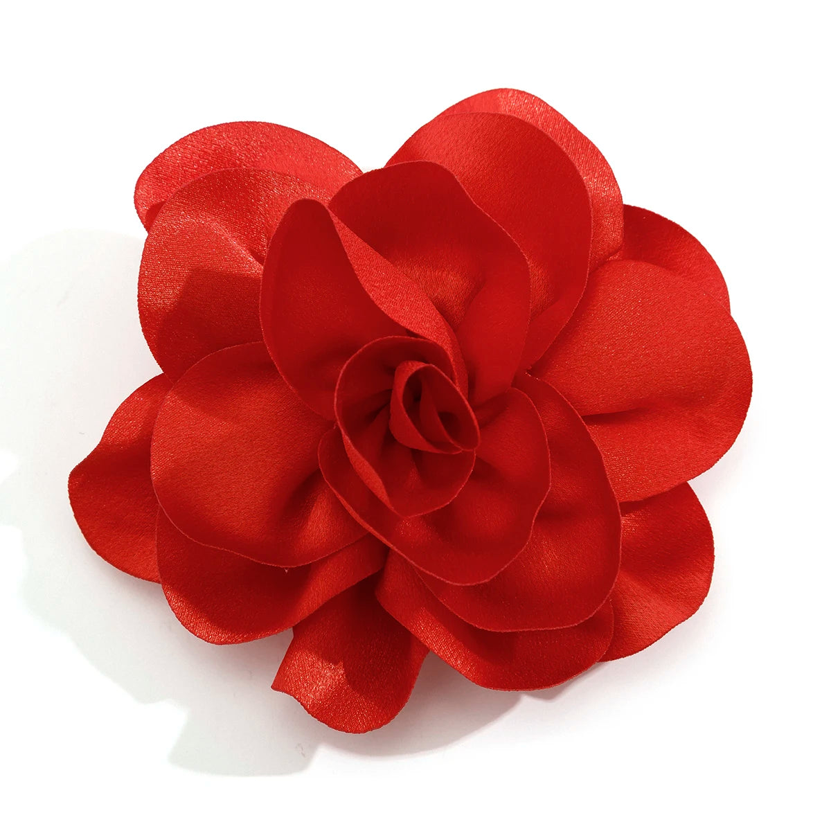 17CM Exaggerate Handmade Large Satin Flower Brooch for Women Wed Bridal Elegant Broochs Party Jewelry Accessories Gift