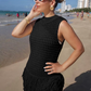 Crochet Dress Women Sexy Chic Y2K Summer Trend Tassel Hem Sleeveless Stretch Fashion Beach Vacation Clubwear Bodycon