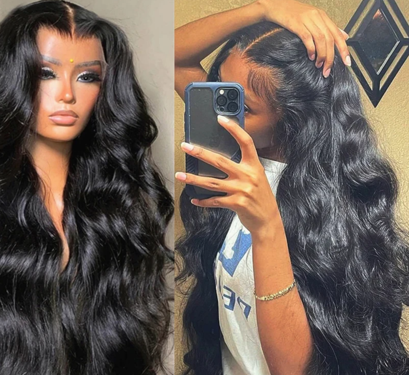 30 40 Inch 13x4 Transparent HD Lace Frontal Body Wave Human Hair Wig For Black Women