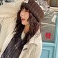 Casual Fair Isle Style Sheep Pattern Pom Pom Knit Beanie For Women