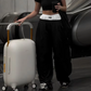 Casual Sporty Women Pants Hipster Autumn Trend Fake Two Pieces Wide-Trousers Streetwear Wild Basic Contrast Bottoms