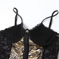 Patchwork Lace Hem Camis Dress Women Chic Y2K Sexy Leopard Print Backless Birthday Vacation Midnight Clubwear Bodycon