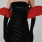 Women Strapless Velvet Dress Elastic Bodycon With  Clouds Gloves Birthday Vacation Party French Romantics Streetwear