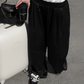 Casual Sporty Women Pants Hipster Autumn Trend Fake Two Pieces Wide-Trousers Streetwear Wild Basic Contrast Bottoms