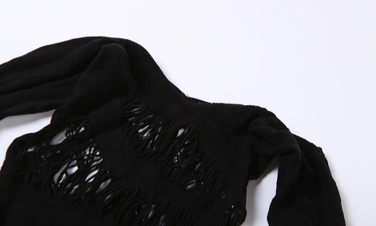 Sexy Hollow Party Dress Women Long Sleeve Skinny Slash Neck Elastic See Through Midnight Birthday Clubwear Bodycon