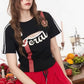 Jersey Style Cropped Top, Number 10/66 Print Sporty Tee, Layered Short Sleeve T-shirt for Women