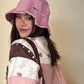 Vintage Denim Raw-Edge Sun Visor Fisherman Hat for Women
