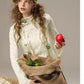 Women's Lace Turtleneck Sweater with Flare Long Sleeve, Slim Fit Solid Tee for Daily, Elegant Cozy Casual Fitted Blouse