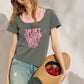 Women's Strawberry Letter Print Ribbed Knit T-Shirt, Cute Slim Fit Casual Streetwear Crop Top, 2 Colors Available