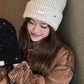 Y2K Sweet Star Sequin Warm Solid Knit Beanie For Women